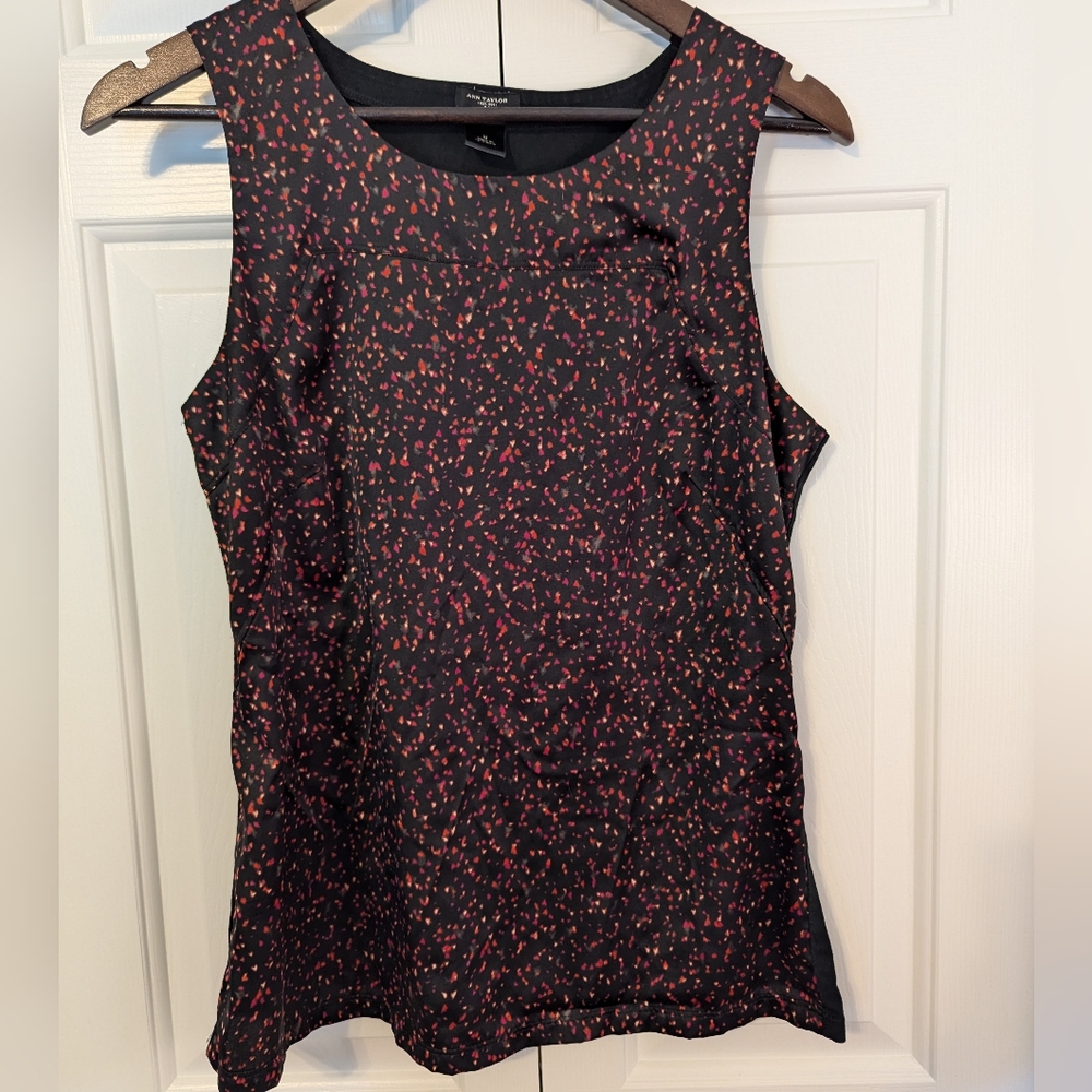 Ann Taylor medium black shell blouse